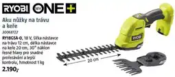 Bauhaus RYOBI ONE + Aku nůžky na trávu a keře nabídka
