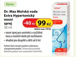 Dr. Max Dr. Max Mořská voda Extra Hypertonický nosní sprej nabídka