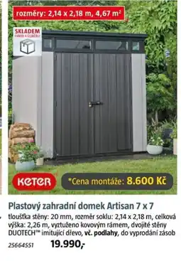 Bauhaus Plastový zahradní domek Artisan 7x7 nabídka