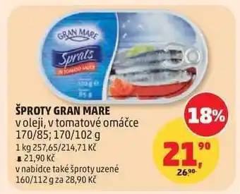 Penny Market ŠPROTY GRAN MARE nabídka