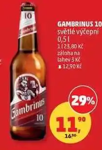 Penny Market Gambrinus 10 světlé výčepní nabídka