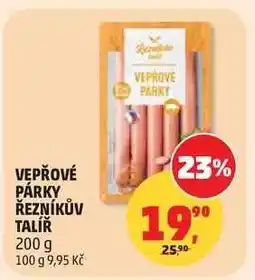 Penny Market VEPŘOVÉ PÁRKY ŘEZNÍKŮV TALÍŘ nabídka