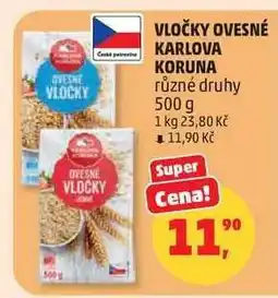Penny Market Vločky ovesné Karlova Koruna nabídka