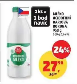 Penny Market MLÉKO ACIDOFILNÍ KARLOVA KORUNA nabídka