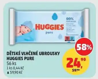Penny Market Dětské vlhčené ubrousky Huggies Pure nabídka