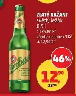 Penny Market Zlatý Bažant světlý ležák nabídka