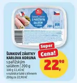 Penny Market ŠUNKOVÉ ZÁVITKY KARLOVA KORUNA nabídka