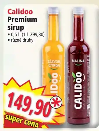 Norma Calidoo Premium sirup nabídka