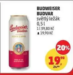 Penny Market BUDWEISER BUDVAR světlý ležák 0,5 l nabídka