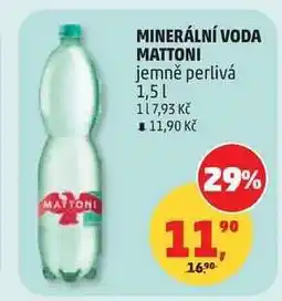 Penny Market MINERÁLNÍ VODA MATTONI jemně perlivá nabídka