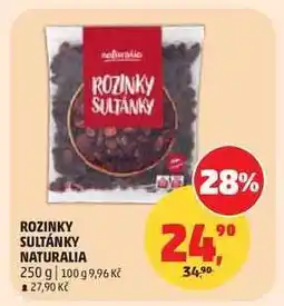 Penny Market ROZINKY SULTÁNKY NATURALIA nabídka