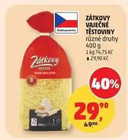 Penny Market Zátkovy vaječné těstoviny nabídka