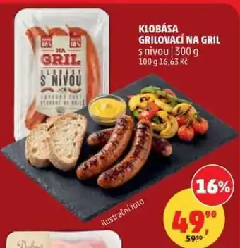Penny Market Klobása grilovací na gril s nivou nabídka