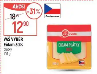 Globus VÁŠ VÝBĚR Eidam 30% plátky nabídka