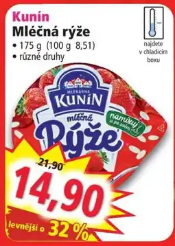 Norma Kunín mléčná rýže nabídka