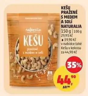 Penny Market Kešu pražené s medem a solí Naturalia nabídka