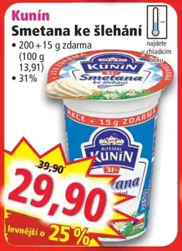 Norma Kunín Smetana ke šlehání nabídka