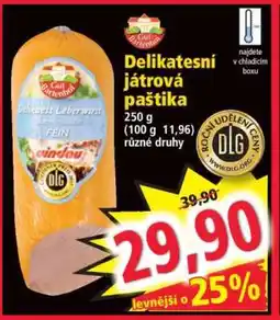Norma Delikatesní játrová paštika nabídka