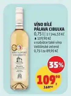 Penny Market VÍNO BÍLÉ PÁLAVA CIBULKA nabídka
