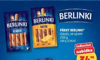 Penny Market Párky Berlínki nabídka