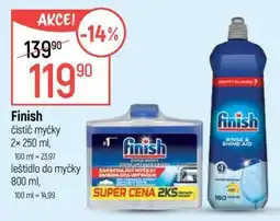 Globus Finish čistič myčky 2× 250 ml, leštidlo do myčky 800 ml nabídka