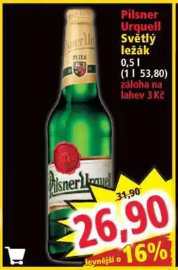 Norma Pilsner Urquell světlý ležák nabídka