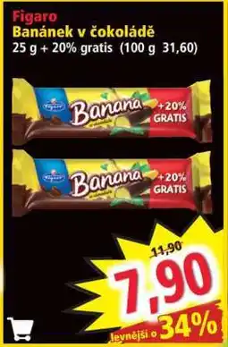 Norma Figaro banánek v čokoládě nabídka