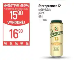 Globus STAROPRAMEN 12 světlý ležák plech | 0,5 l nabídka
