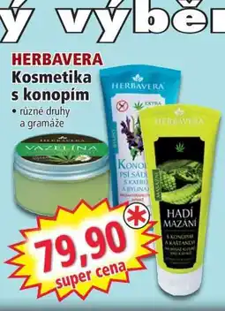 Norma HERBAVERA Kosmetika s konopím nabídka