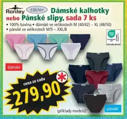 Norma Dámské kalhotky nebo Pánské slipy, sada 7 ks nabídka