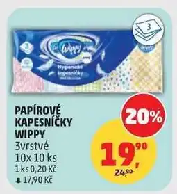 Penny Market PAPÍROVÉ KAPESNÍČKY WIPPY nabídka