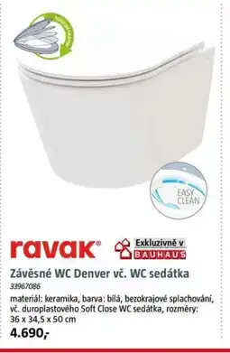 Bauhaus Závěsné WC Denver vč. WC sedátka nabídka