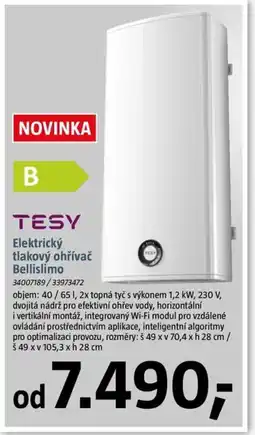 Bauhaus Elektrický tlakový ohřívač Bellislimo nabídka