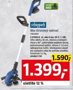 Bauhaus Scheppach Aku strunový vyžínač nabídka