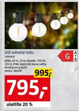 Bauhaus LED světelný řetěz nabídka