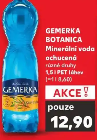 Kaufland GEMERKA BOTANICA Minerální voda ochucená nabídka