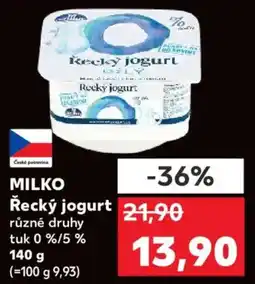 Kaufland MILKO Řecký jogurt nabídka