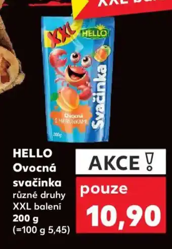 Kaufland HELLO Ovocná svačinka nabídka