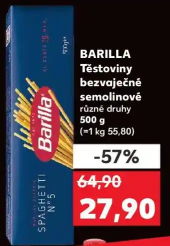 Kaufland BARILLA Těstoviny bezvaječné semolinové nabídka
