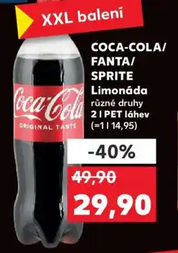 Kaufland COCA-COLA/ FANTA/ SPRITE Limonáda nabídka