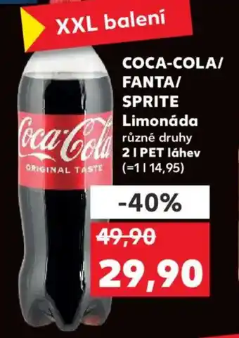 Kaufland COCA-COLA/ FANTA/ SPRITE Limonáda nabídka