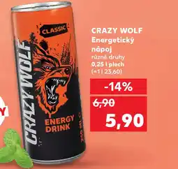 Kaufland CRAZY WOLF Energetický nápoj nabídka