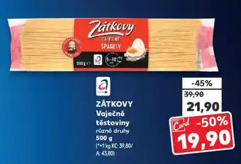 Kaufland ZÁTKOVY Vaječné těstoviny nabídka