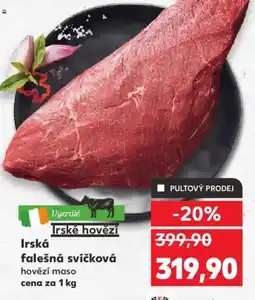 Kaufland Irská falešná svíčková nabídka