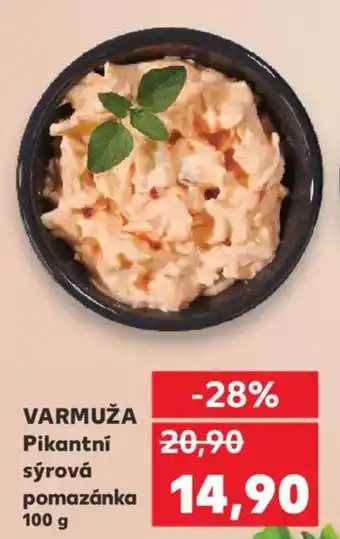 Kaufland VARMUŽA Pikantní sýrová pomazánka nabídka