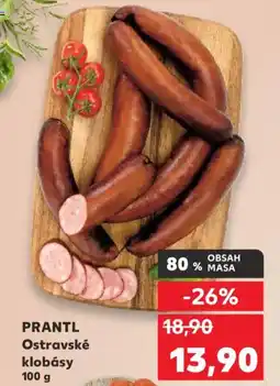 Kaufland PRANTL Ostravské klobásy nabídka