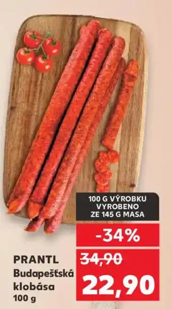 Kaufland PRANTL Budapešťská klobása nabídka