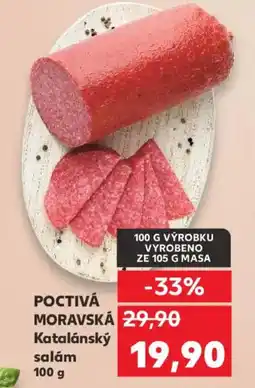 Kaufland POCTIVÁ MORAVSKÁ Katalánský salám nabídka