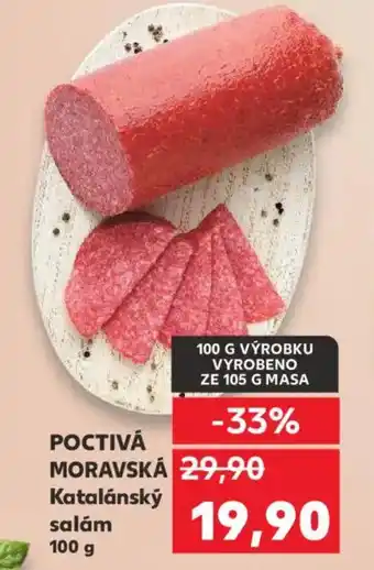 Kaufland POCTIVÁ MORAVSKÁ Katalánský salám nabídka