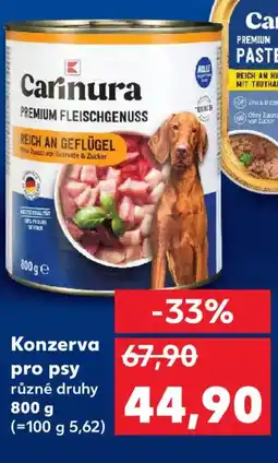 Kaufland Carinura Konzerva pro psy nabídka